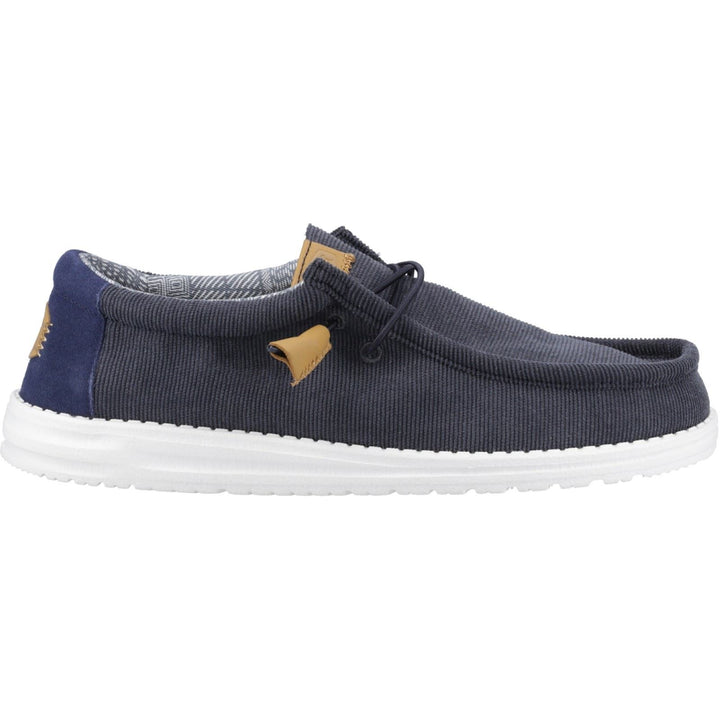 Heydude 40163 Wally Corduroy Navy Extra Wide Shoes-1