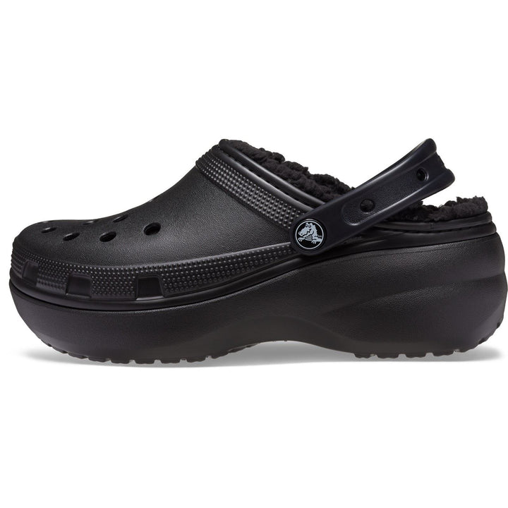 Women's Wide Fit Crocs 207938 Classic Platform Lined Clog Sandals