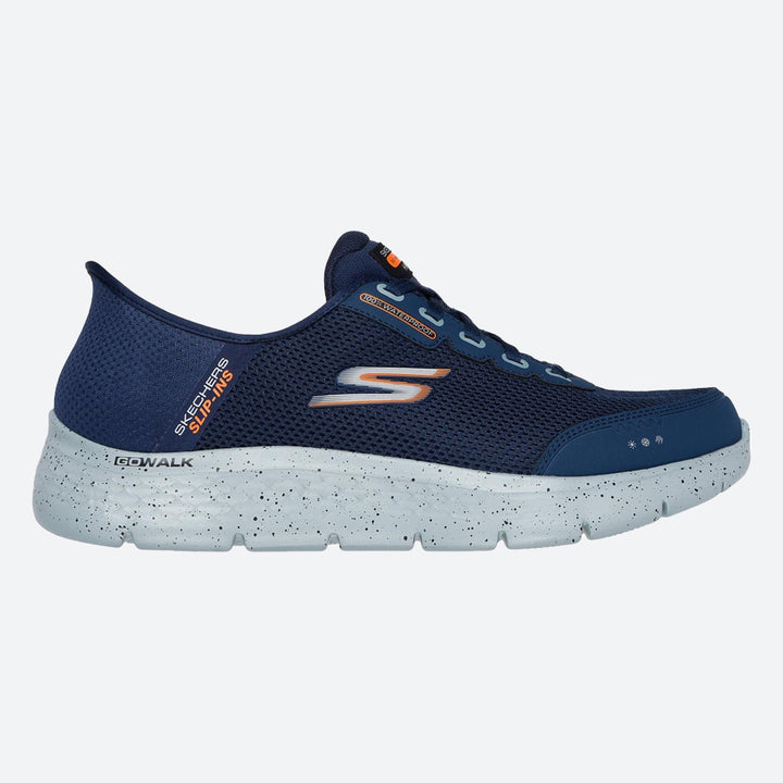 Men's Wide Fit Skechers 216330 Slip-ins Go Walk Flex 100% Waterproof Trainers - Navy