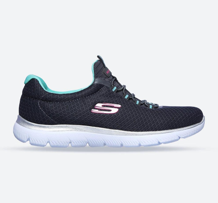 Skechers 12980 Wide Summits Sports Trainers Black Green-main