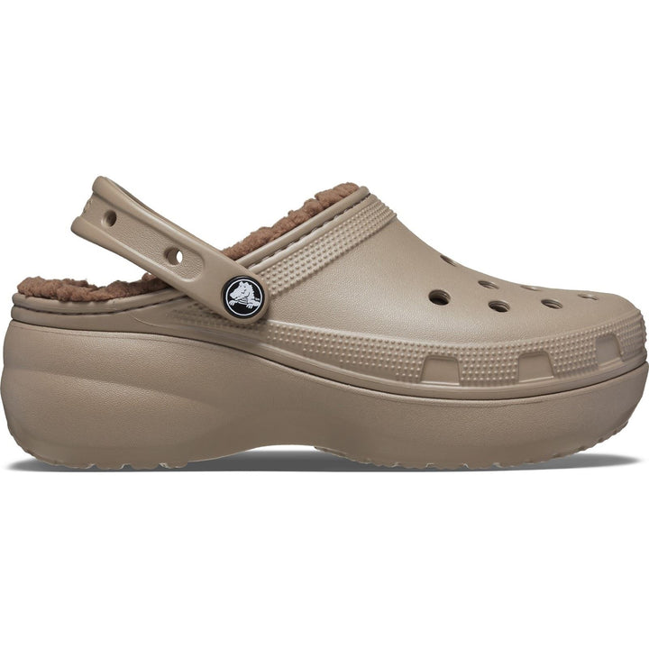 Women's Wide Fit Crocs 207938 Classic Platform Lined Clog Sandals