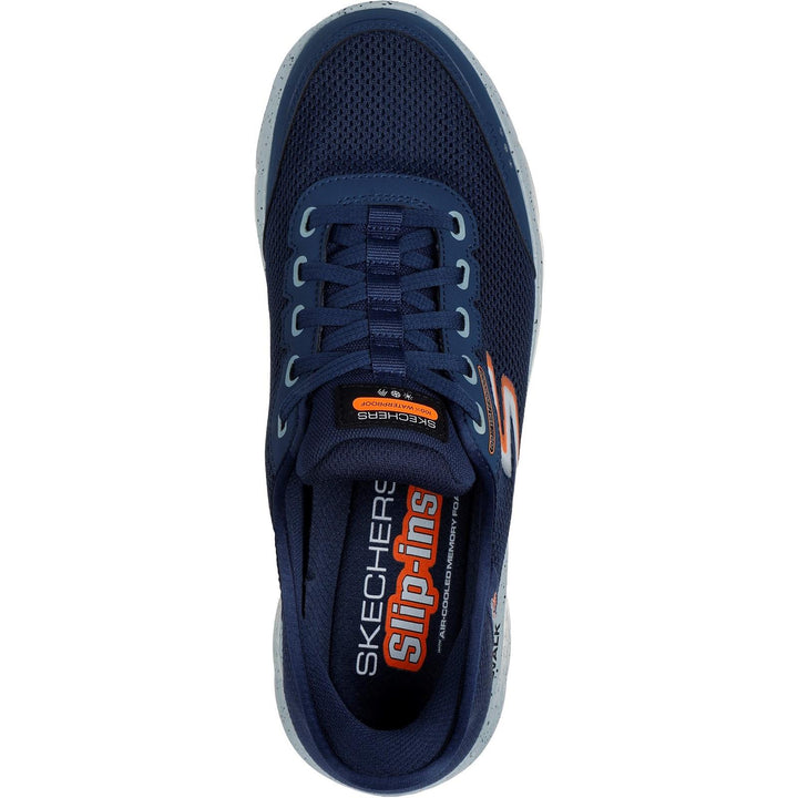 Men's Wide Fit Skechers 216330 Slip-ins Go Walk Flex 100% Waterproof Trainers - Navy