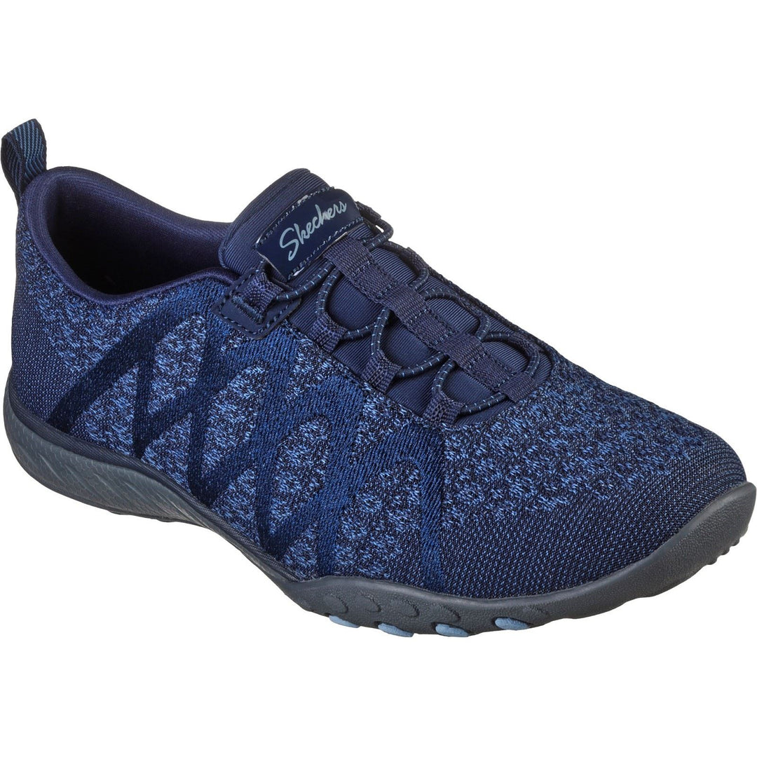 Skechers 100301 Wide Breathe Easy Infi Knity Trainers Navy-2