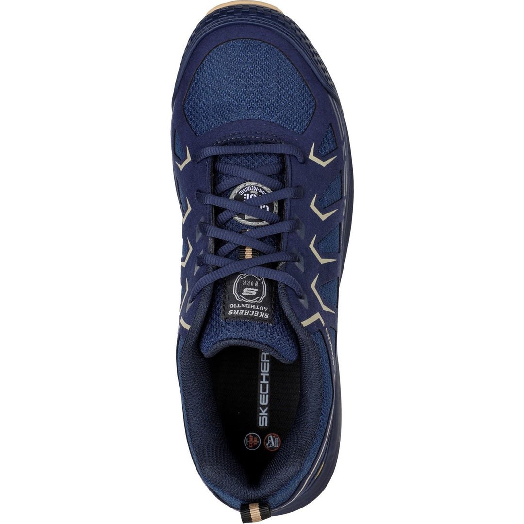 Skechers 200127EC Wide Navy Tan Malad II Safety Trainers-3