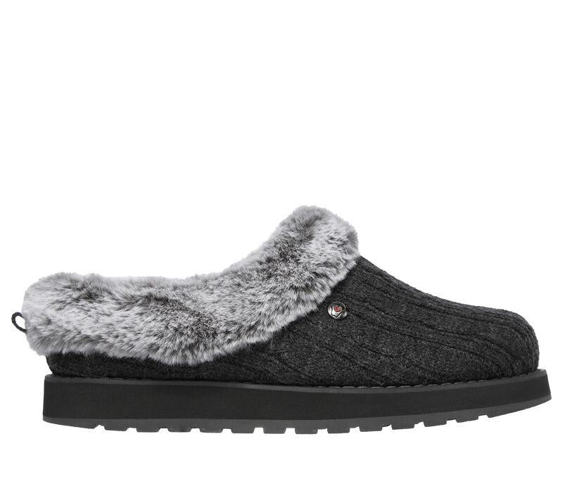 Skechers Keepsakes Extra Wide Ice Angel Mule Charcoal-1