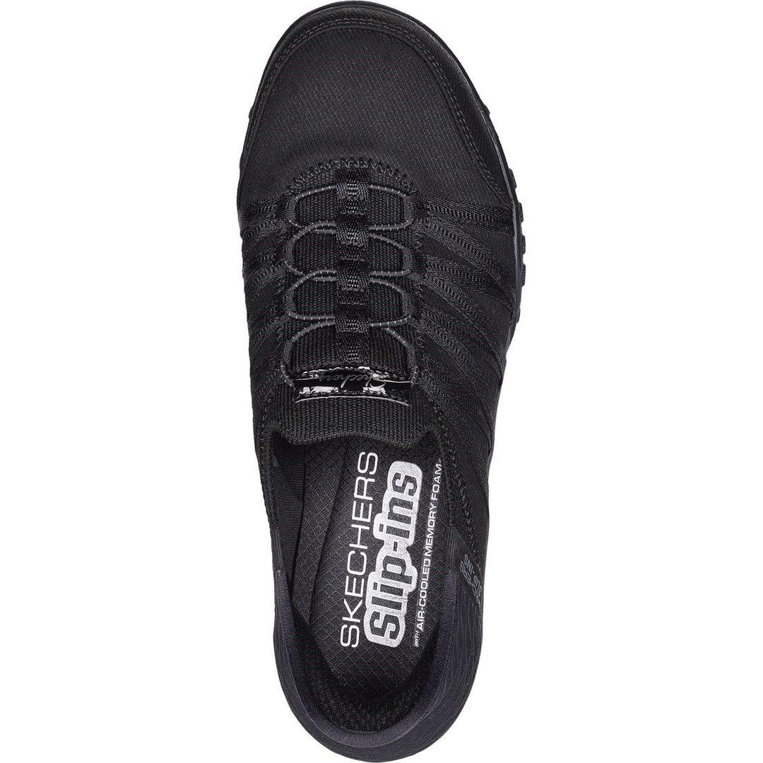 Skechers 100593 Wide Breathe Easy Roll Trainers Black-4