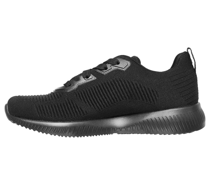 Womens Wide Fit Skechers 32504 Bobs Tough Talk Trainers - Black