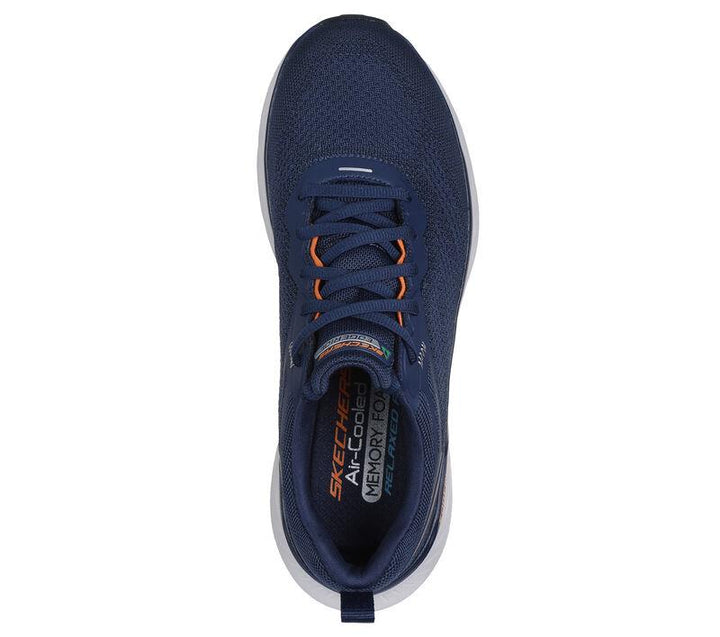 Men's Relaxed Fit Skechers 232836 Edgeride Exxo Trainers - Navy Orange