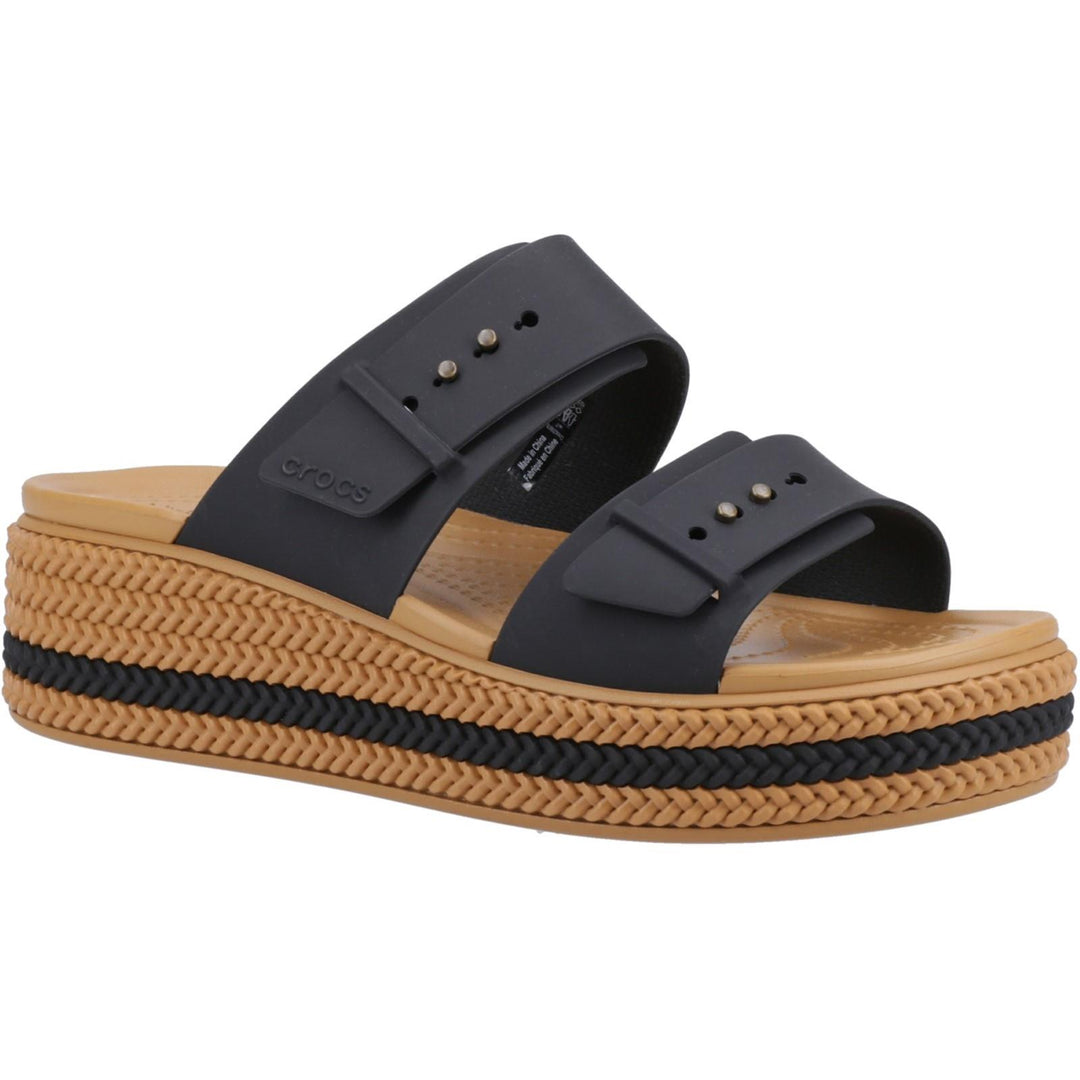 Women's Wide Fit Crocs 209978 Brooklyn Buckle Sandals