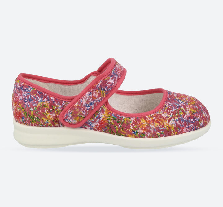 Womens Wide Fit DB Abstract Canvas Shoes