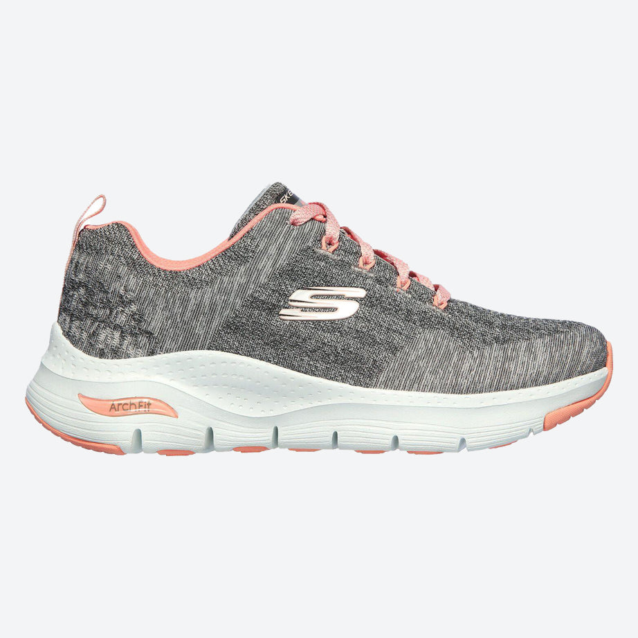 Womens Wide Fit Skechers Comfy Wave 149414 Arch Fit Trainers