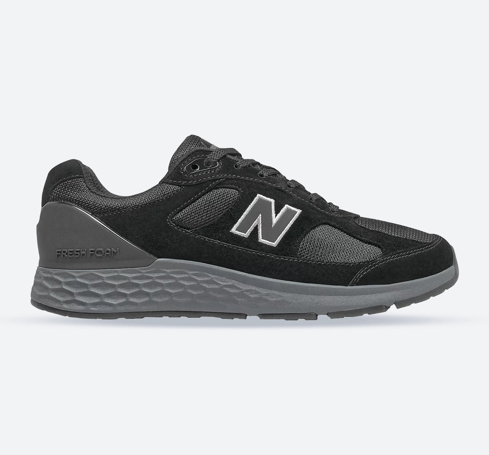 Mens Wide Fit New Balance MW1880 Walking Trainers - Black