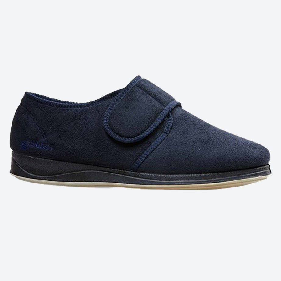 Mens Wide Fit Padders Charles Velcro Slipper