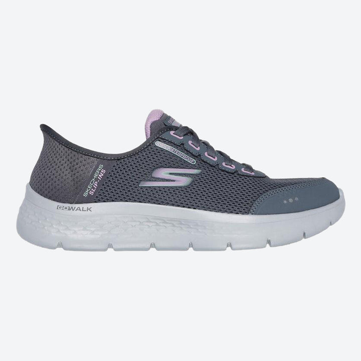 Women's Wide Fit Skechers 124846 Go Walk Flex Clear Creek Trainers