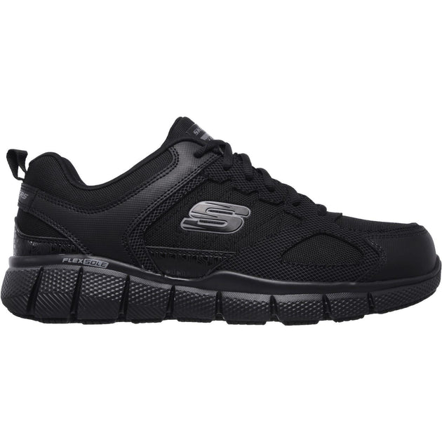 Men's Wide Fit Skechers 77152EC Telphin Sanphet Slip Resistant Trainers ...