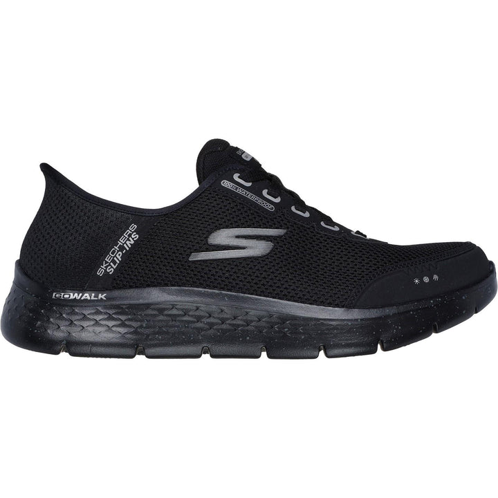 Men's Wide Fit Skechers 216330 Slip-ins Go Walk Flex 100% Waterproof Trainers - Black