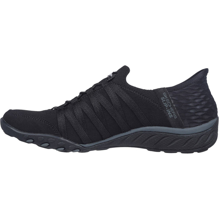 Skechers 100593 Wide Breathe Easy Roll Trainers Black-3