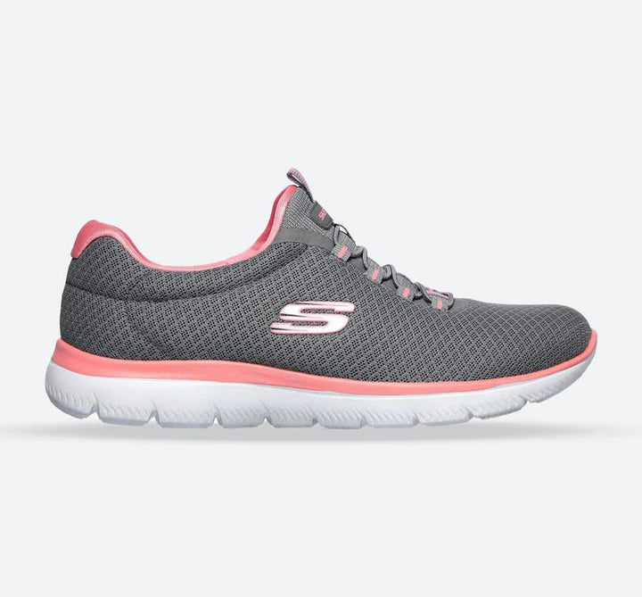 Skechers 12980 Wide Summits Sports Trainers Grey Pink-main