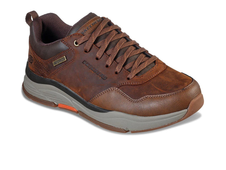 Skechers 210021 Wide Benago Hombre Trainers Dark Brown-2