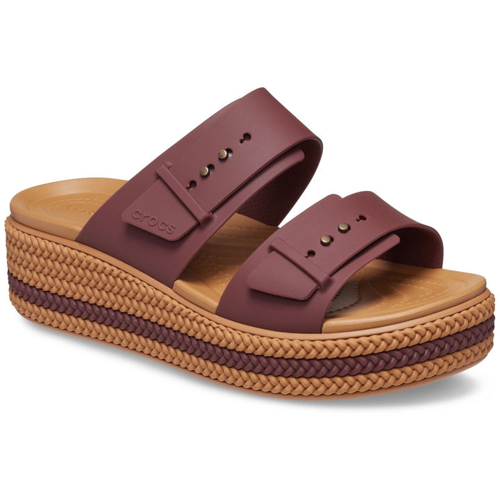 Women's Wide Fit Crocs 209978 Brooklyn Buckle Sandals