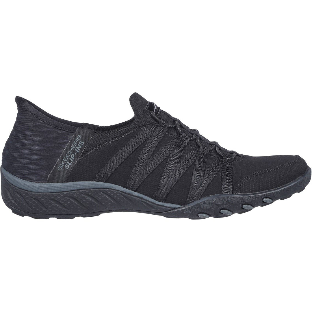 Skechers 100593 Wide Breathe Easy Roll Trainers Black-1