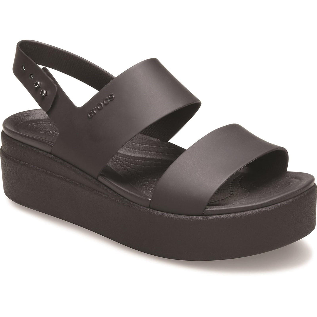 Women's Wide Fit Crocs 206453 Brooklyn Low Wedge Sandals