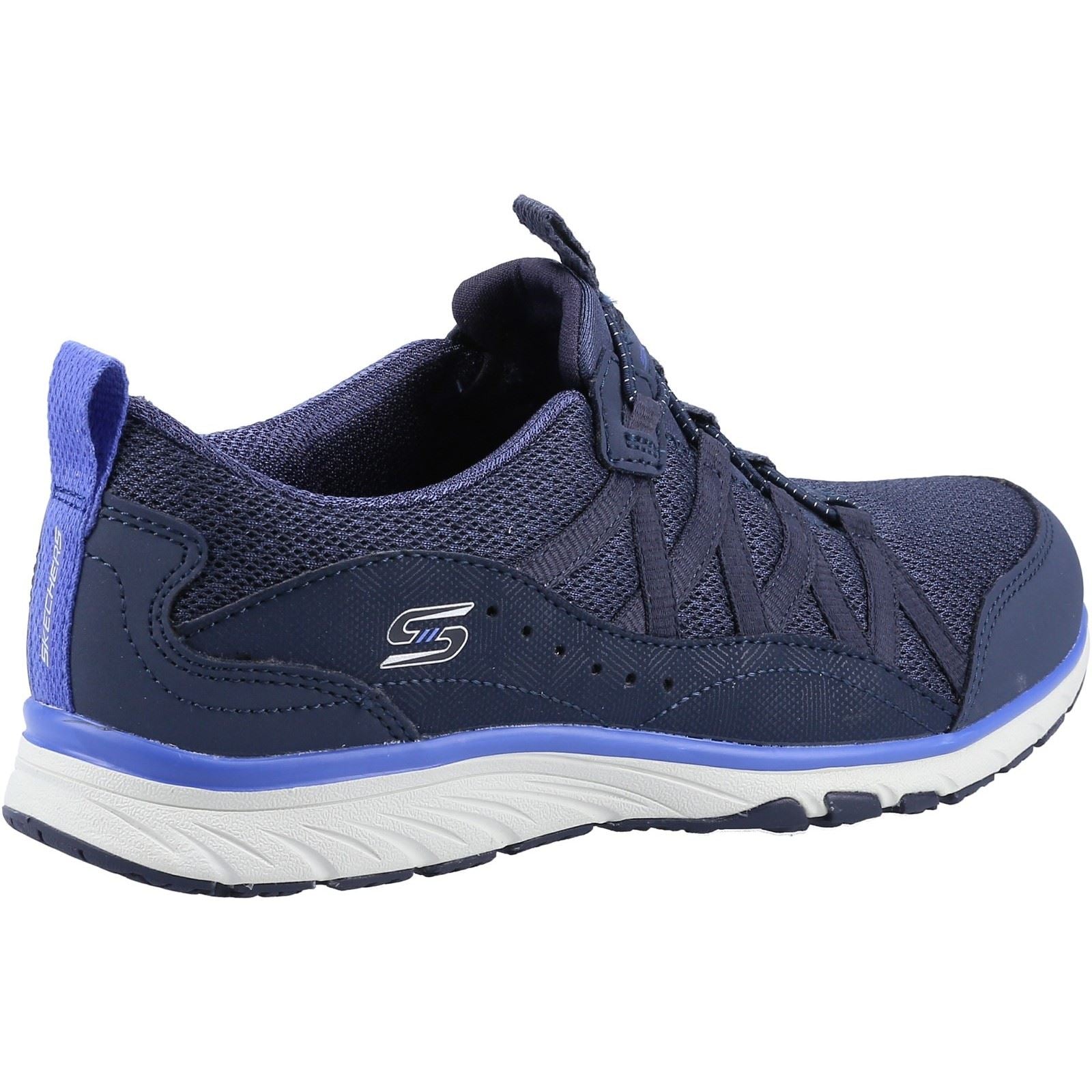 Women s Wide Fit Skechers 104281 Gratis Sport Live Golden Trainers Navy