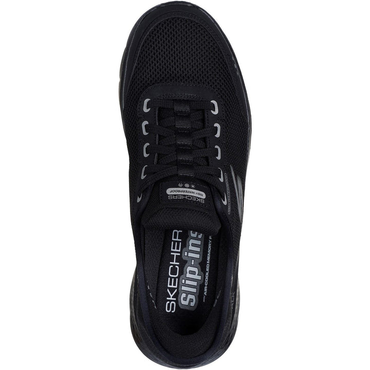 Men's Wide Fit Skechers 216330 Slip-ins Go Walk Flex 100% Waterproof Trainers - Black