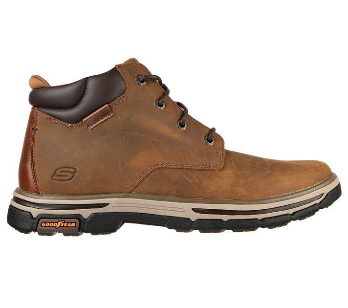 Men's Wide Fit Skechers 204394 Segment 2.0 Brogden Boots - Desert/Brown ...