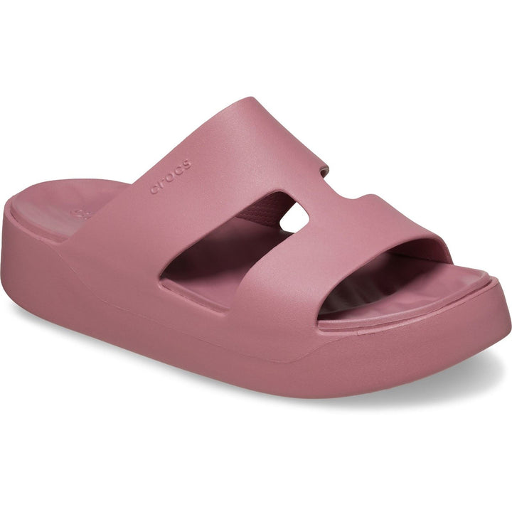 Women's Wide Fit Crocs 209409 Getaway Platform H-Strap Slippers