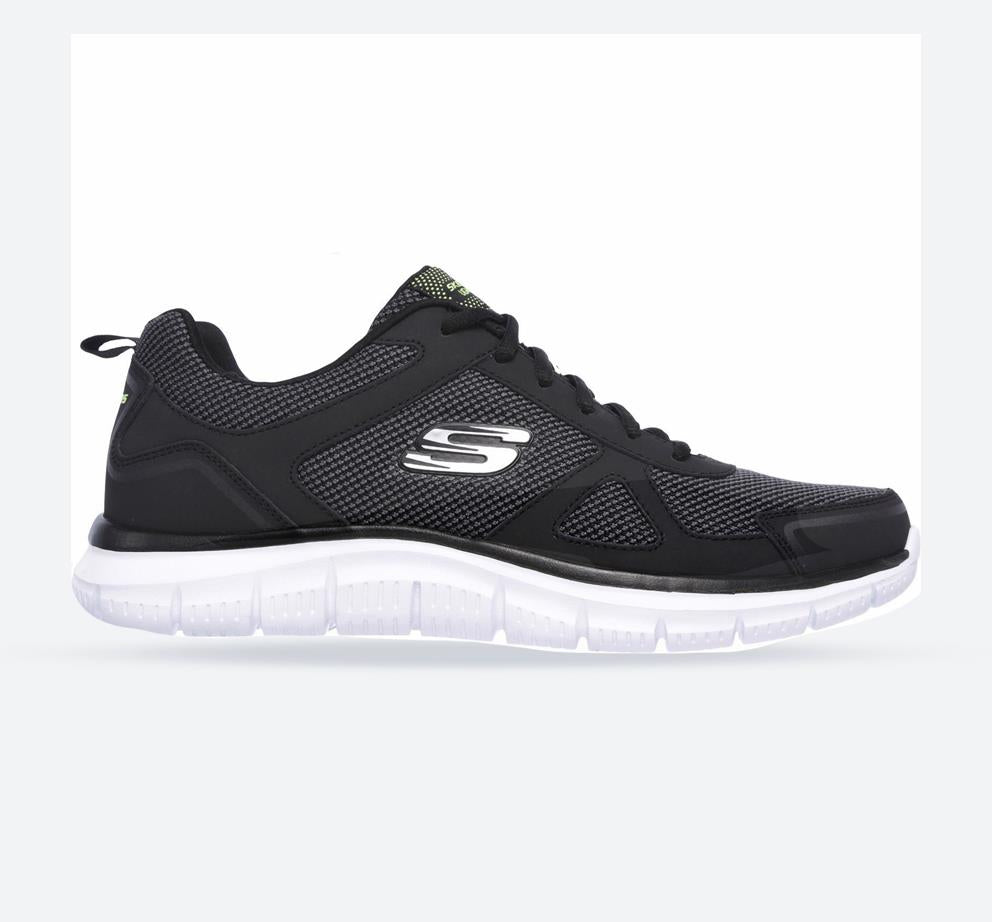 Skechers 52630 Wide Track Bucolo Sports Trainers Black White-main