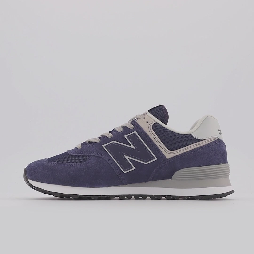 Women's Wide Fit New Balance  ML574EVN Running Trainers - Exclusive - Navy ENCAP