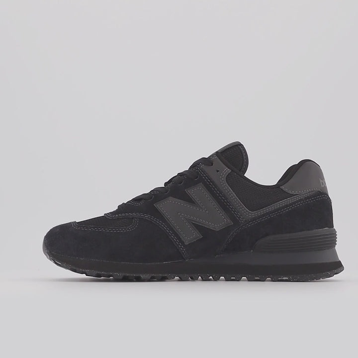 Men's Wide Fit New Balance  ML574EVE Running Trainers - Exclusive - Black ENCAP