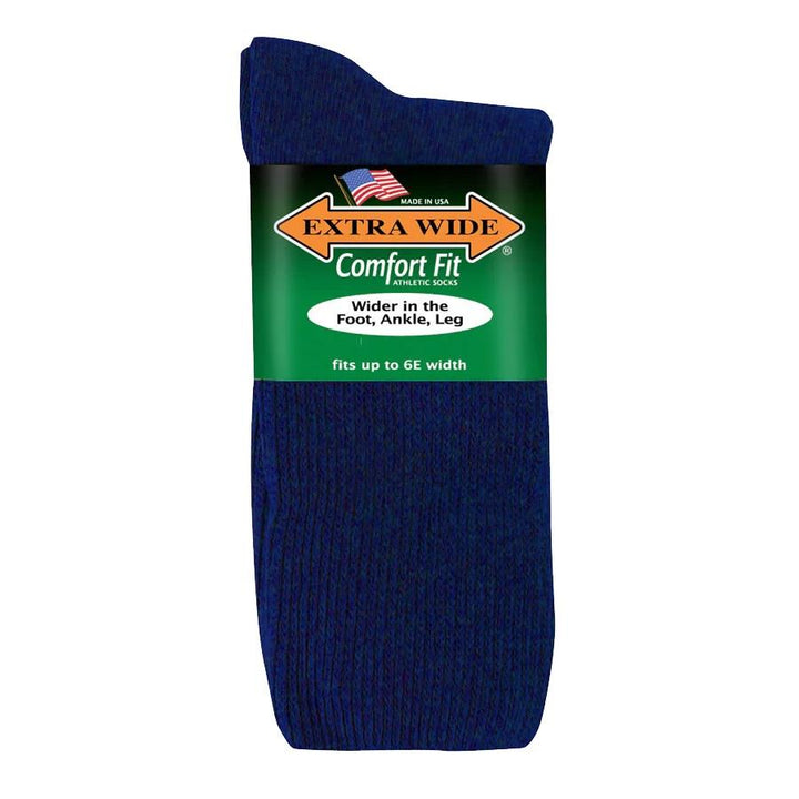 Extra Wide 7252 Athletic Crew Socks-