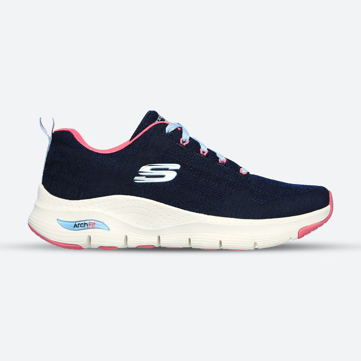 Womens Wide Fit Skechers Comfy Wave 149414 Arch Fit Trainers | Skechers ...