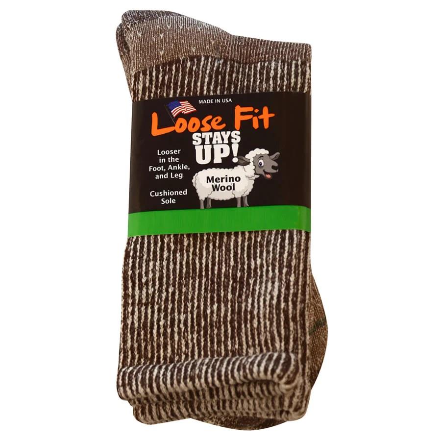 Loose Fit 324 Merino Wool Crew Hiking Socks-1