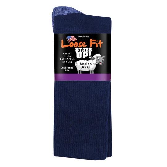 Mens Loose Fit 592 Merino Wool Crew Socks