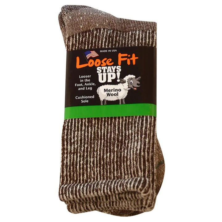 Loose Fit 394 Merino Wool Crew Hiking Socks-1