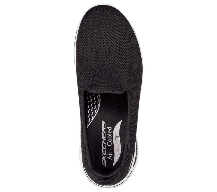 Skechers 124401extra Wide Grateful Trainers Black White-3