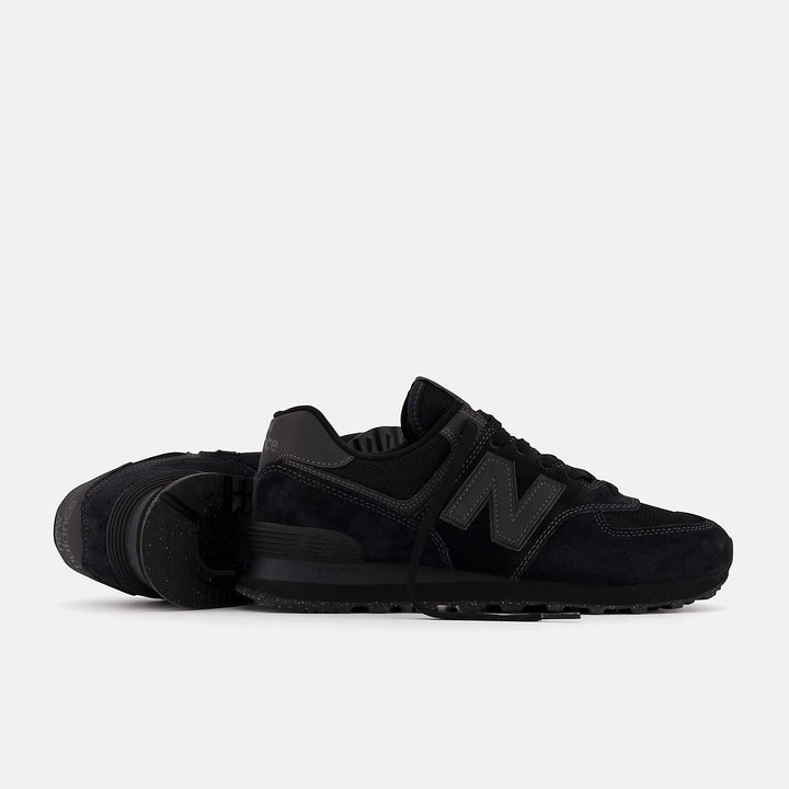 Women's Wide Fit New Balance  ML574EVE Running Trainers - Exclusive - Black ENCAP